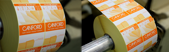 Etiquette Printed Labels Canford Cards Etiquette printing team producing labels for Canford Cards